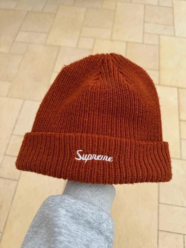 Bonnet Supreme Fw18 Loose Gauge Beanie - Rouille Acrylique – Supreme – taille Taille unique