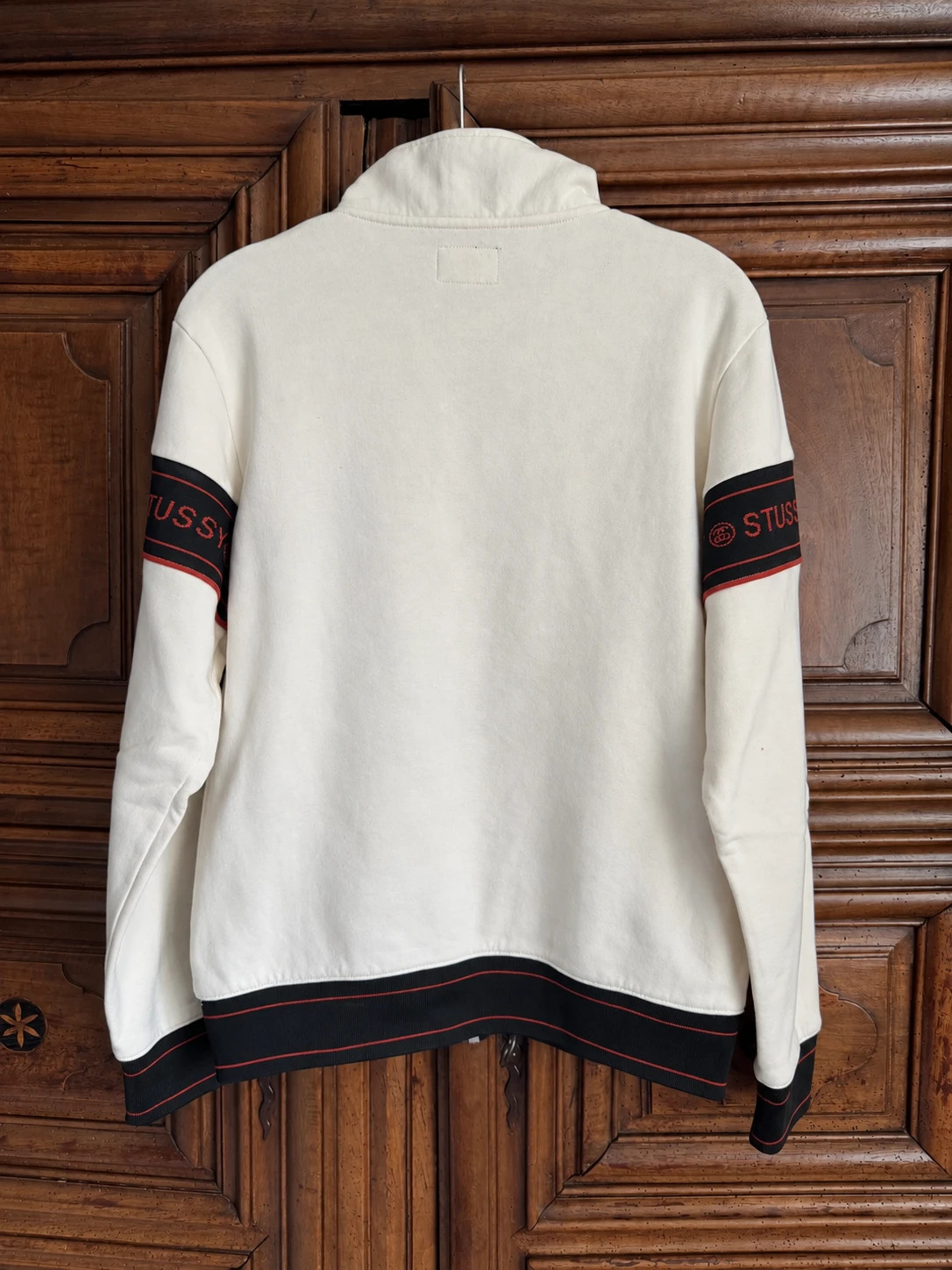 Veste de survêtement Taille M Pierre Track Jacket Stüssy écru bandes logo manches Streetwear Y2K – Stüssy – taille M 2
