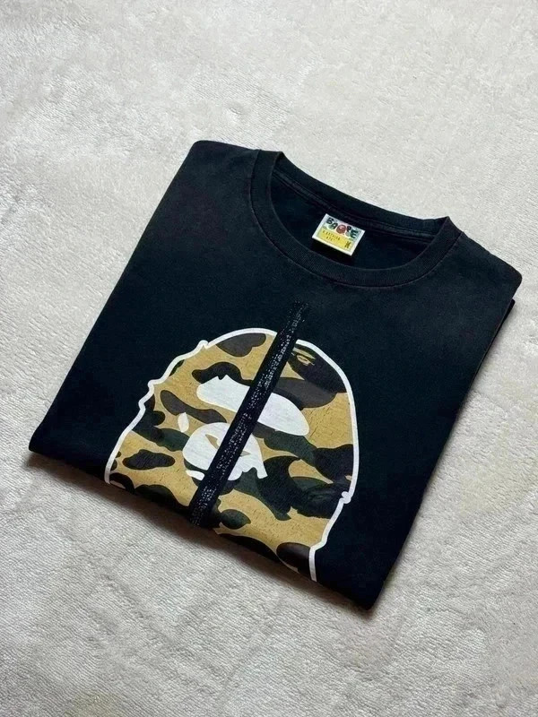 Tee shirt BAPE 1st Camo 2nd Ape Tee Taille M Black/Yellow Cotton – A Bathing Ape (BAPE) – taille M 3