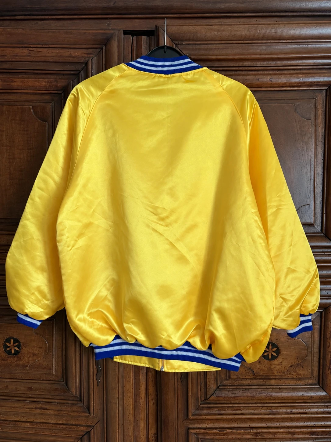 Veste Bomber Varsity Jacket Satin Maryland FABL - Vintage Sport - Jaune Or & Bleu – Maryland FABL – taille S 2