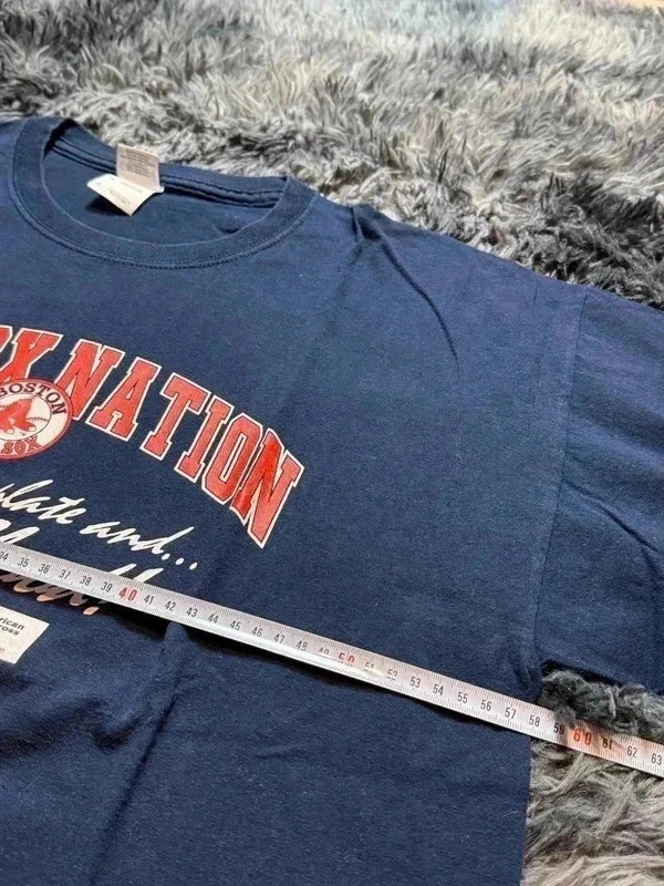 T-shirt Vintage Gildan Heavy Cotton Boston Red Sox Nation - XL - Bleu Marine – Gildan – taille XL 5