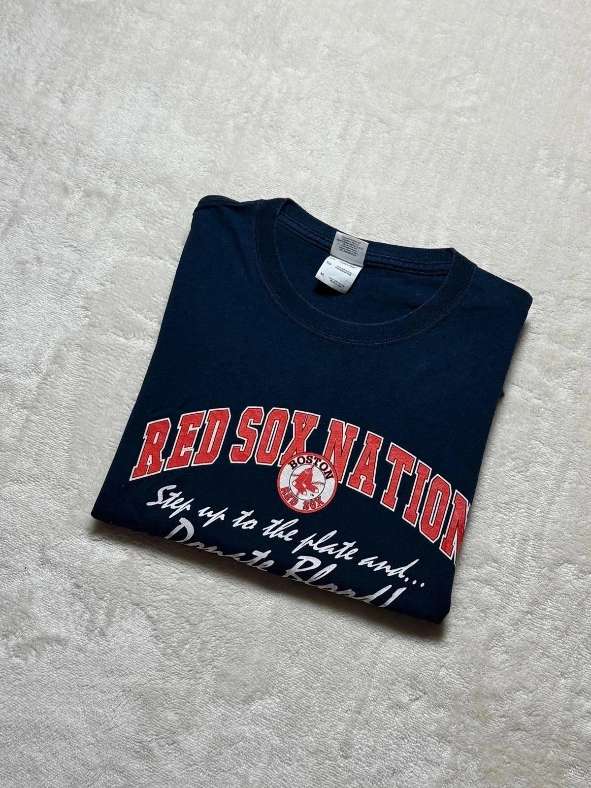 T-shirt Vintage Gildan Heavy Cotton Boston Red Sox Nation - XL - Bleu Marine – Gildan – taille XL 3
