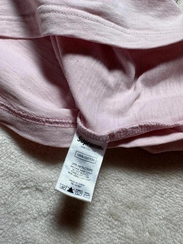 Supreme Collage Logo S/S Top FW20 T-shirt Embroidered Heather Pink Rose Chiné M – Supreme – taille M 4