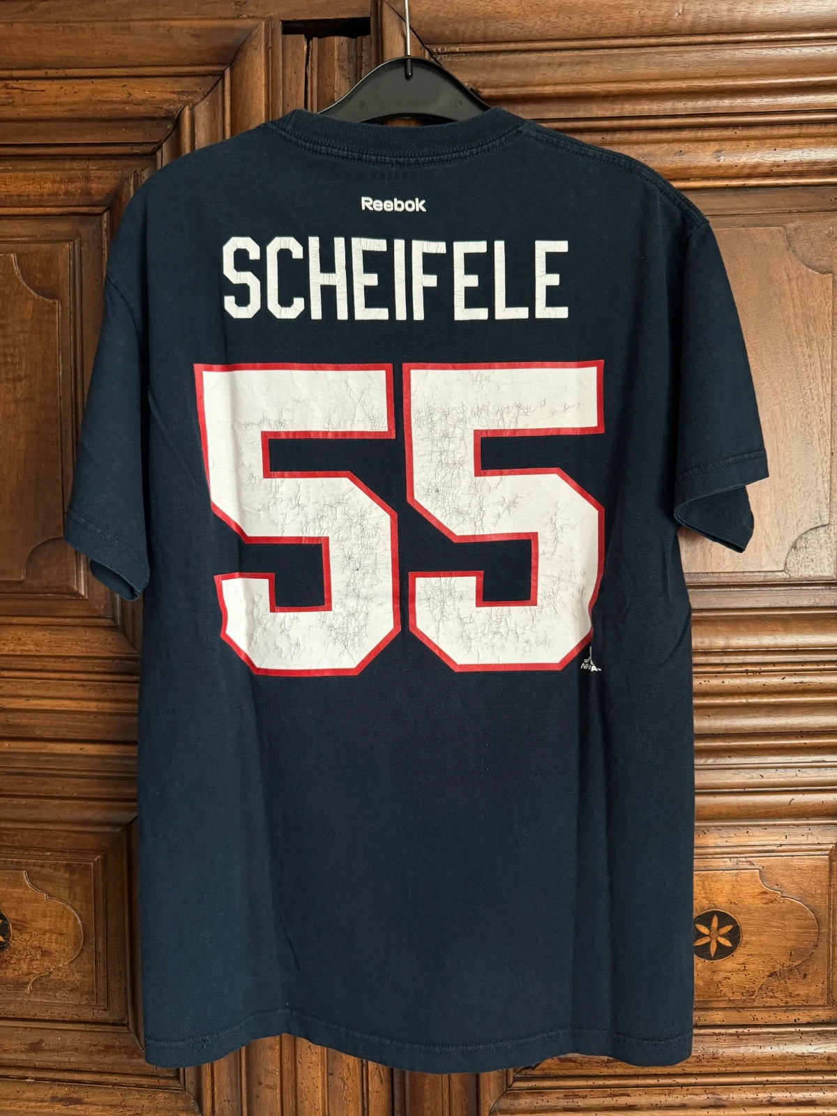T-shirt Reebok NHL Winnipeg Jets - Scheifele 55 Cotton - Heritage Classic 2016 - Taille L – Reebok – taille L 2