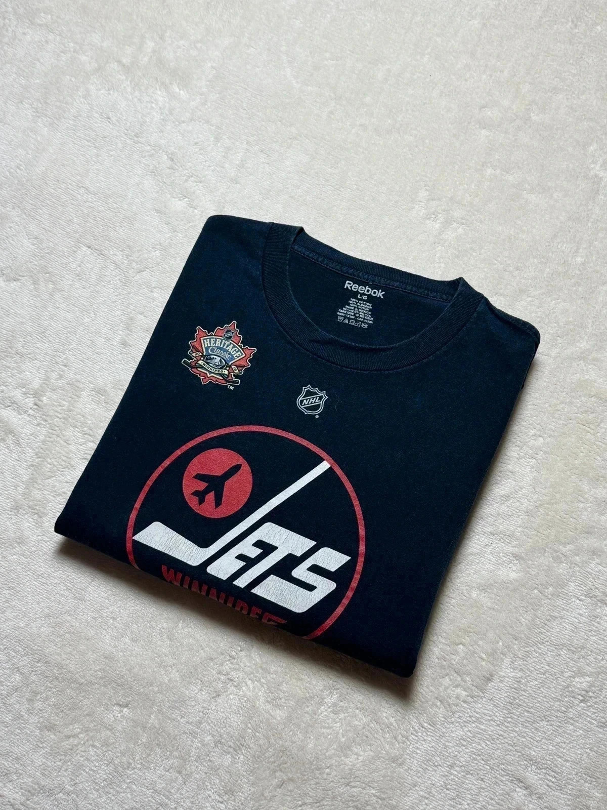 T-shirt Reebok NHL Winnipeg Jets - Scheifele 55 Cotton - Heritage Classic 2016 - Taille L – Reebok – taille L 3