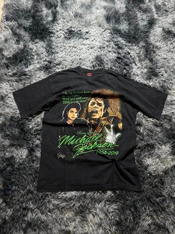 Tee Shirt Tribut Black Graphic Print Michael Jackson Memorial Vintage Nnr Trading 1958-2009 – Michael Jackson – taille M 3
