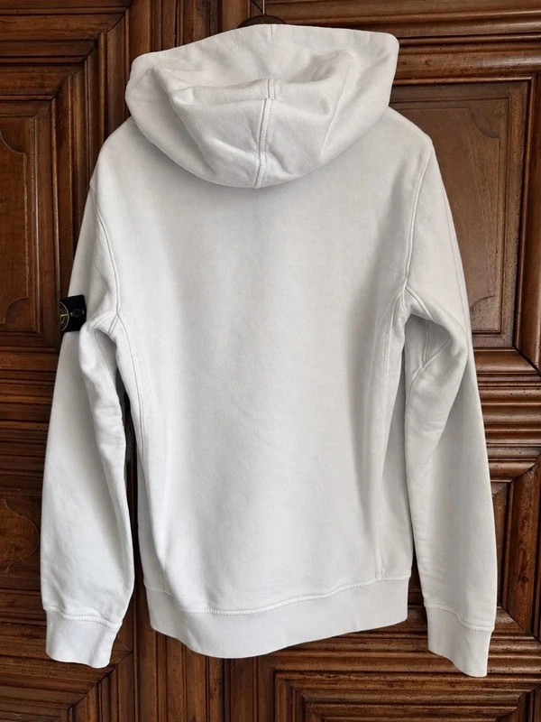 Sweat à Capuche Blanc Coton QR Code Taille L Stone Island – Stone Island – taille M 2