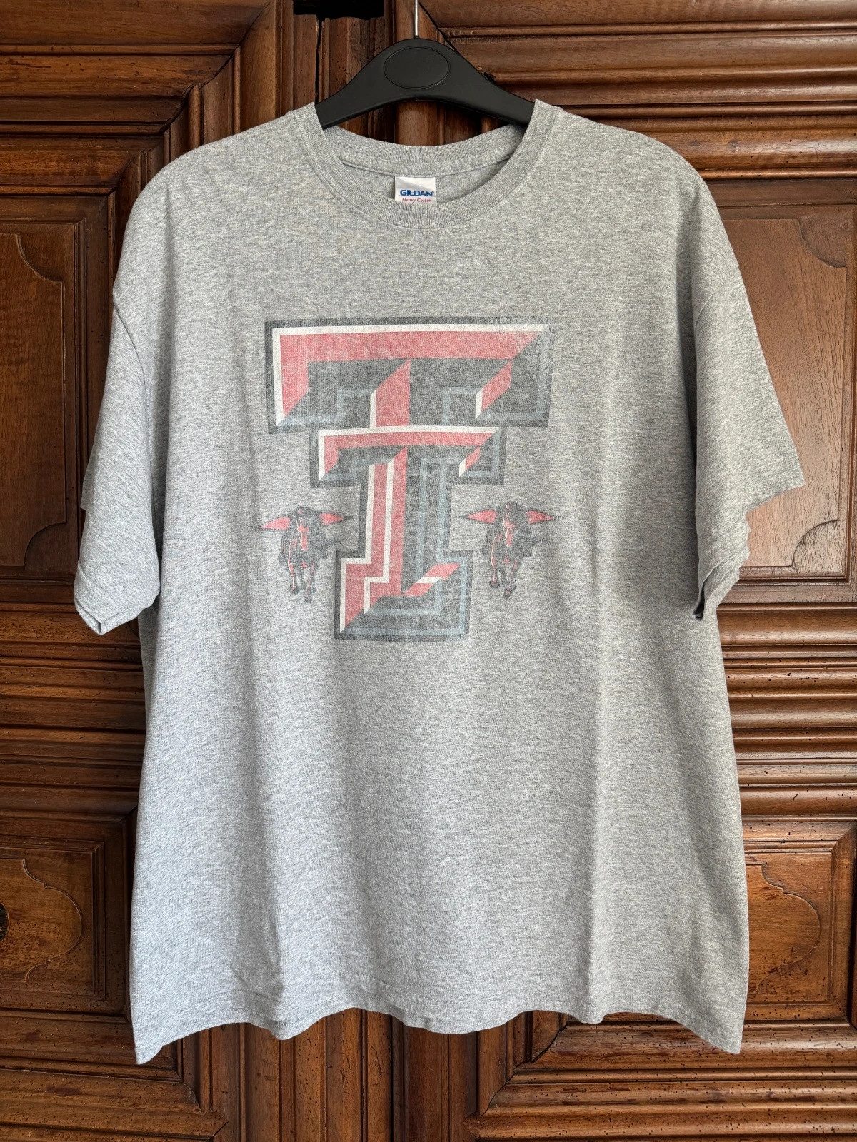 T-shirt Vintage Texas Tech Red Raiders Gris Tate 4 NCAA XL