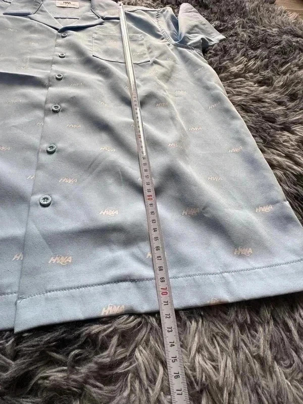 Chemise Taille S HWA - Motif Monogramme Bleu Ciel - Shirt Human With Attitude – Human With Attitude – taille S 3