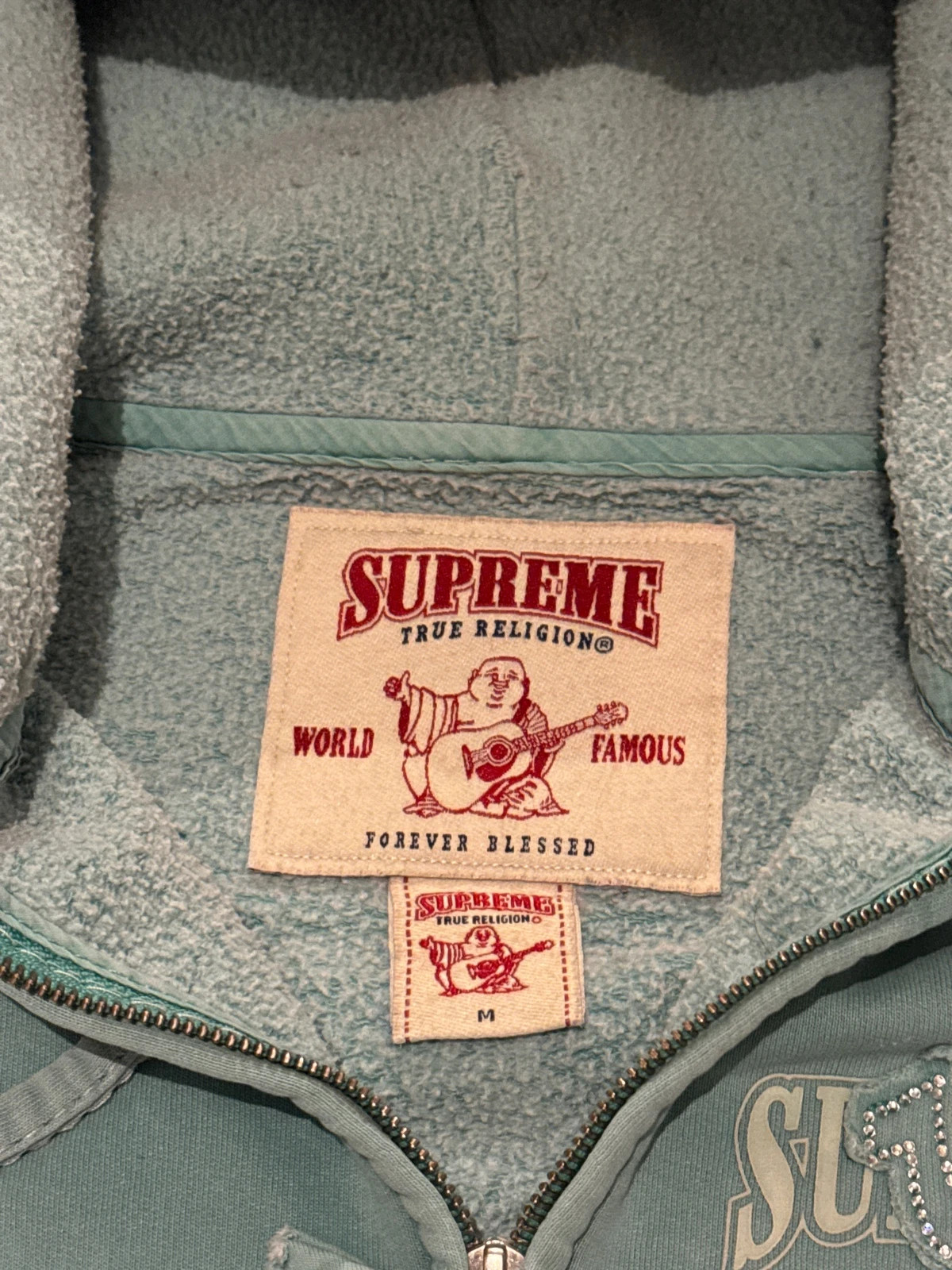 Supreme x True Religion Hoodie Zippé Aqua Fw22 – Taille M – Supreme – taille M 5