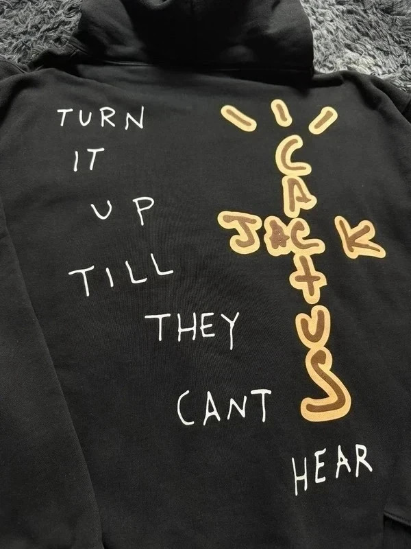 Sweat à capuche Streetwear coton graphisme imprimé noir Homme Taille M Cactus Jack Travis Scott – Travis Scott – taille M 5