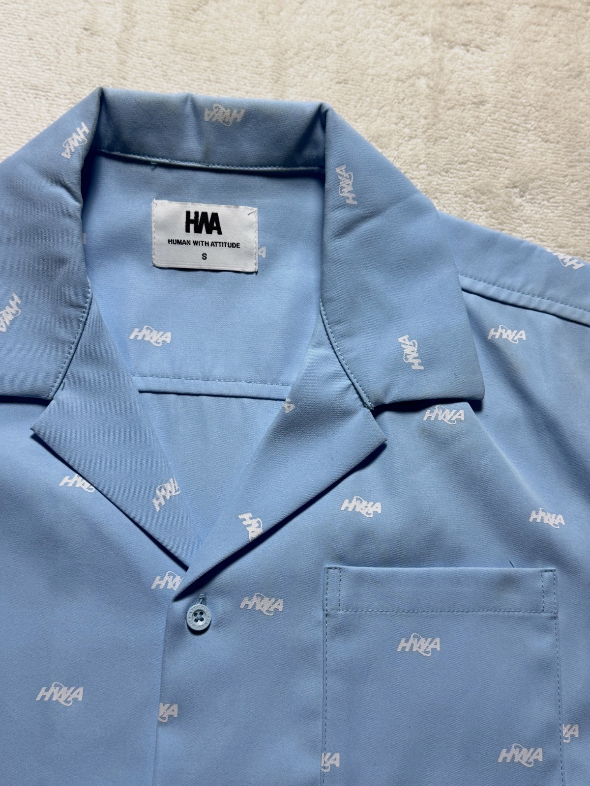 Chemise manches courtes Human With Attitude bleue taille S – Human With Attitude – taille S 3