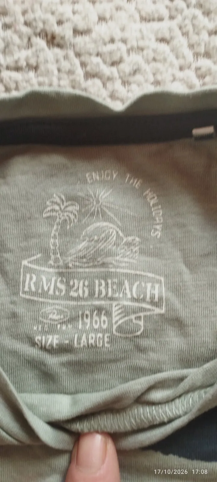 T-shirt rayé vintage vert olive / kaki et noir – Style Streetwear – Taille {L} – Maharishi – taille L 2
