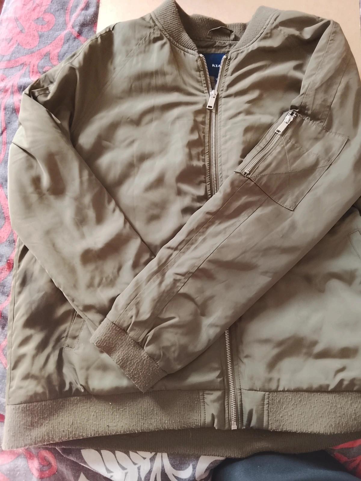 Veste bomber kaki Kiabi homme taille XL – Kiabi – taille XL / 42 / 14 3