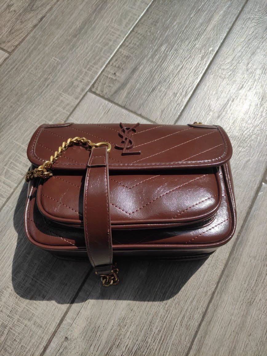 Sac à main marron chaîne dorée 2