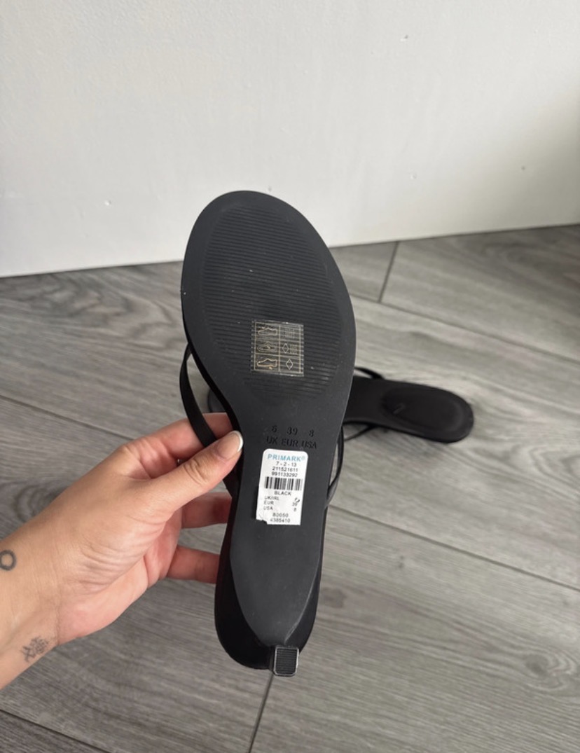 Tongs noires cuir 3