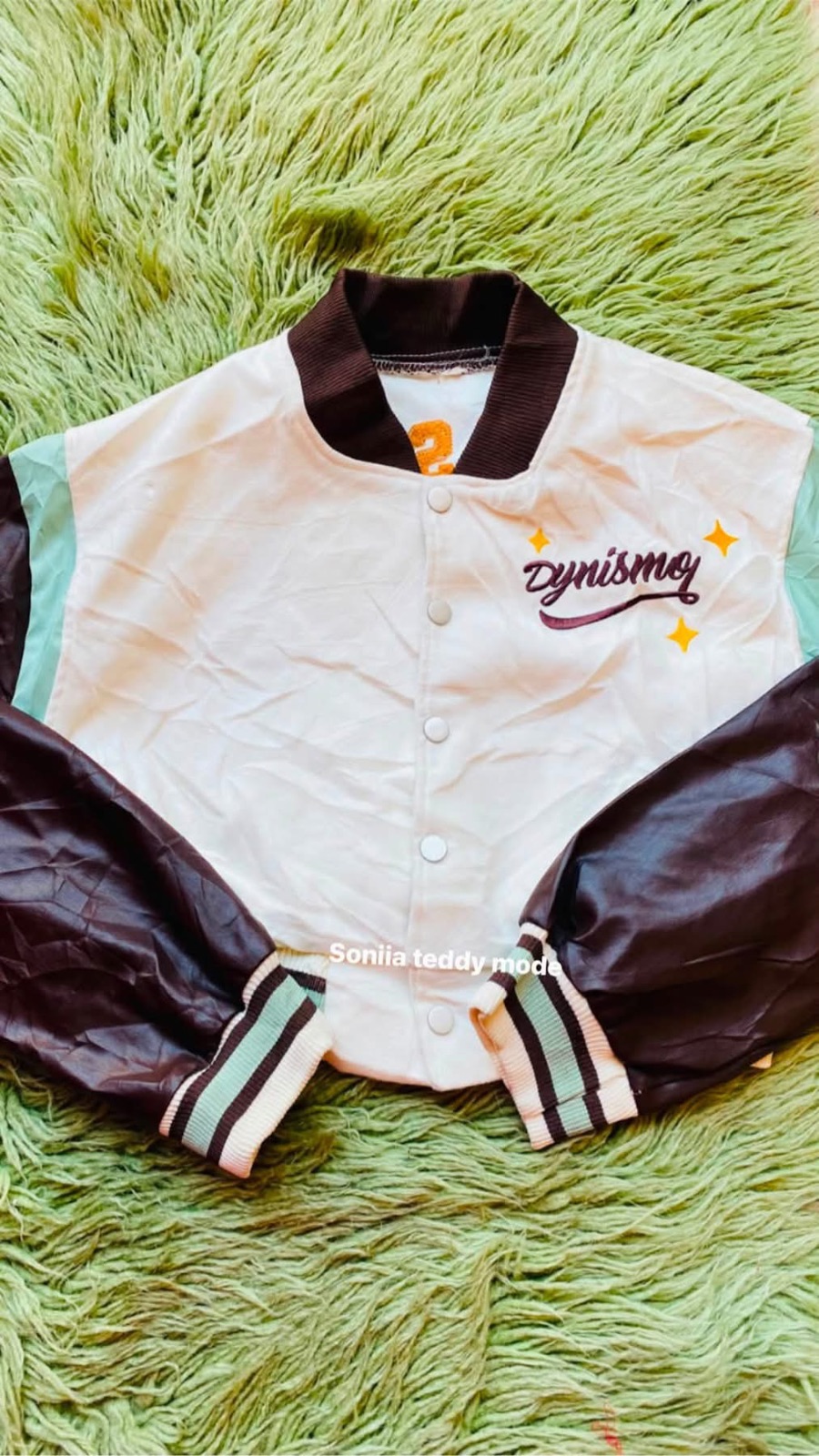 Veste de baseball Dynamisme blanc et noir