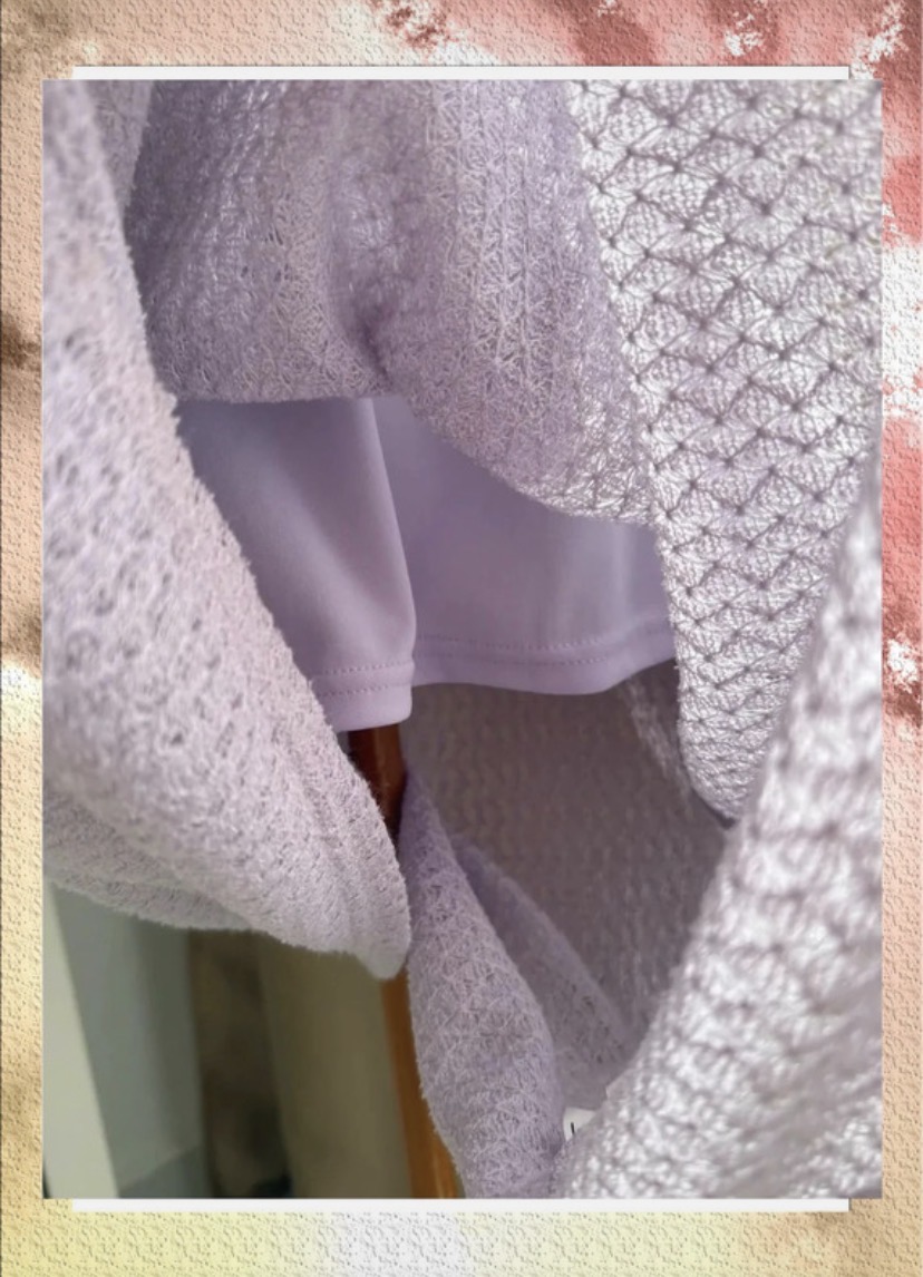 Pull lilas aéré motif jacquard
