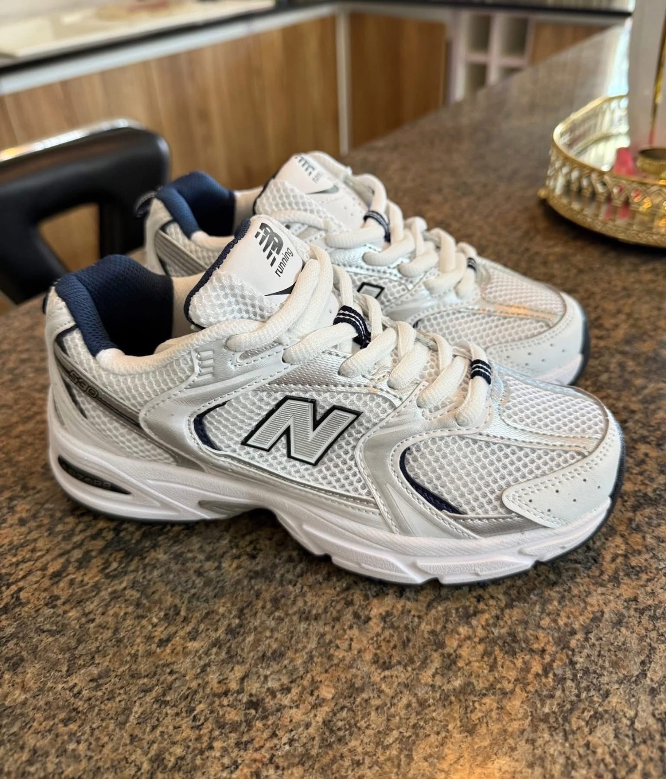 New Balance 530 blanc bleu enfant 3