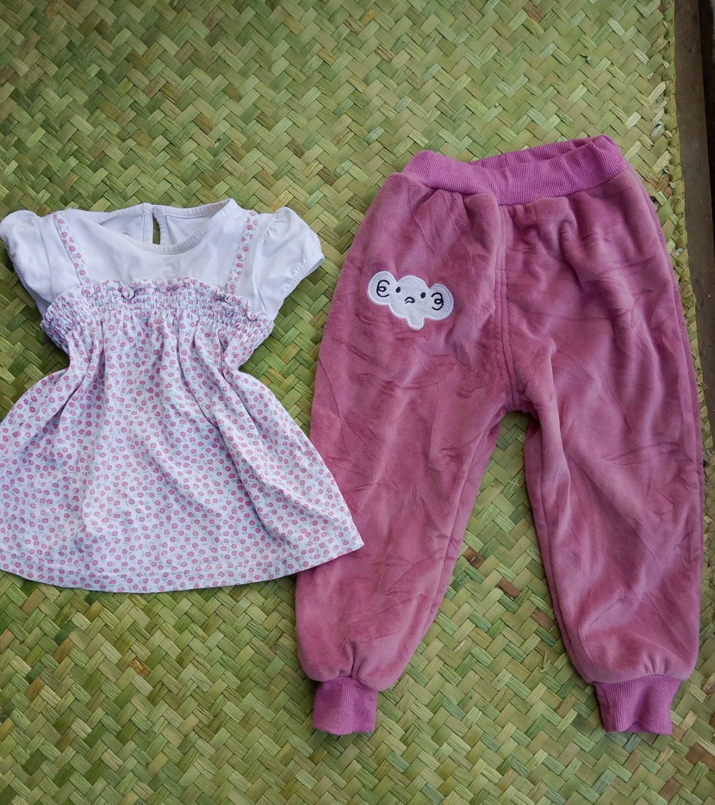 Chaussons bébé rose nuage doublé 3