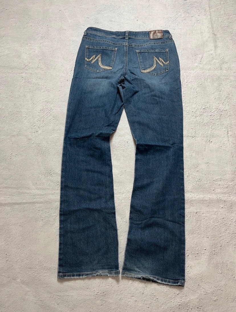 Jean bootcut délavé taille moyenne