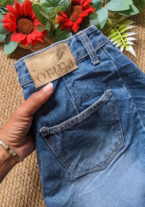 Short jean bleu délavé vintage 2