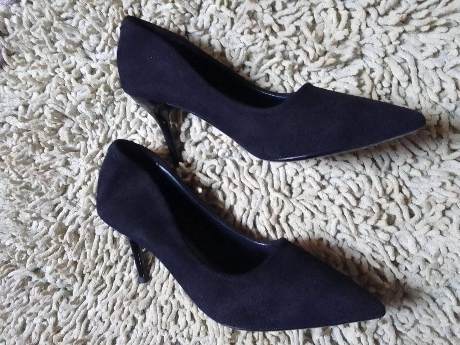 Chaussons bleu marine pointus 2
