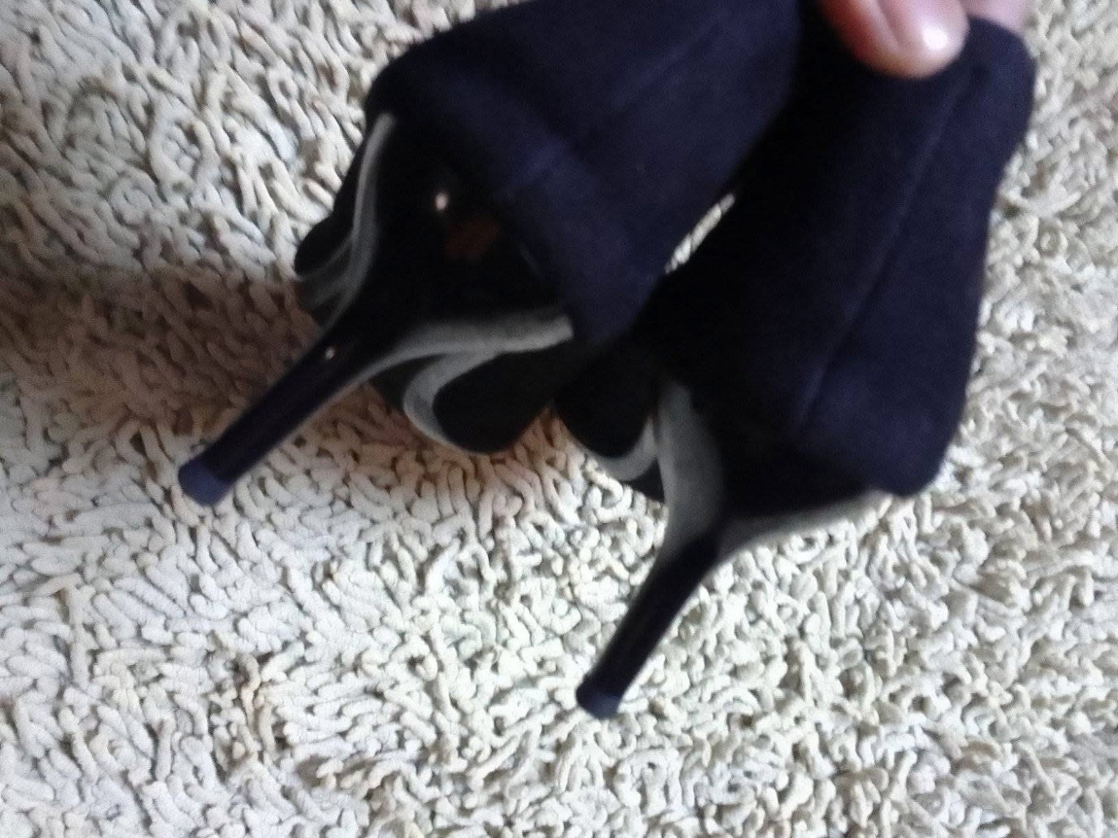 Chaussons bleu marine pointus 3