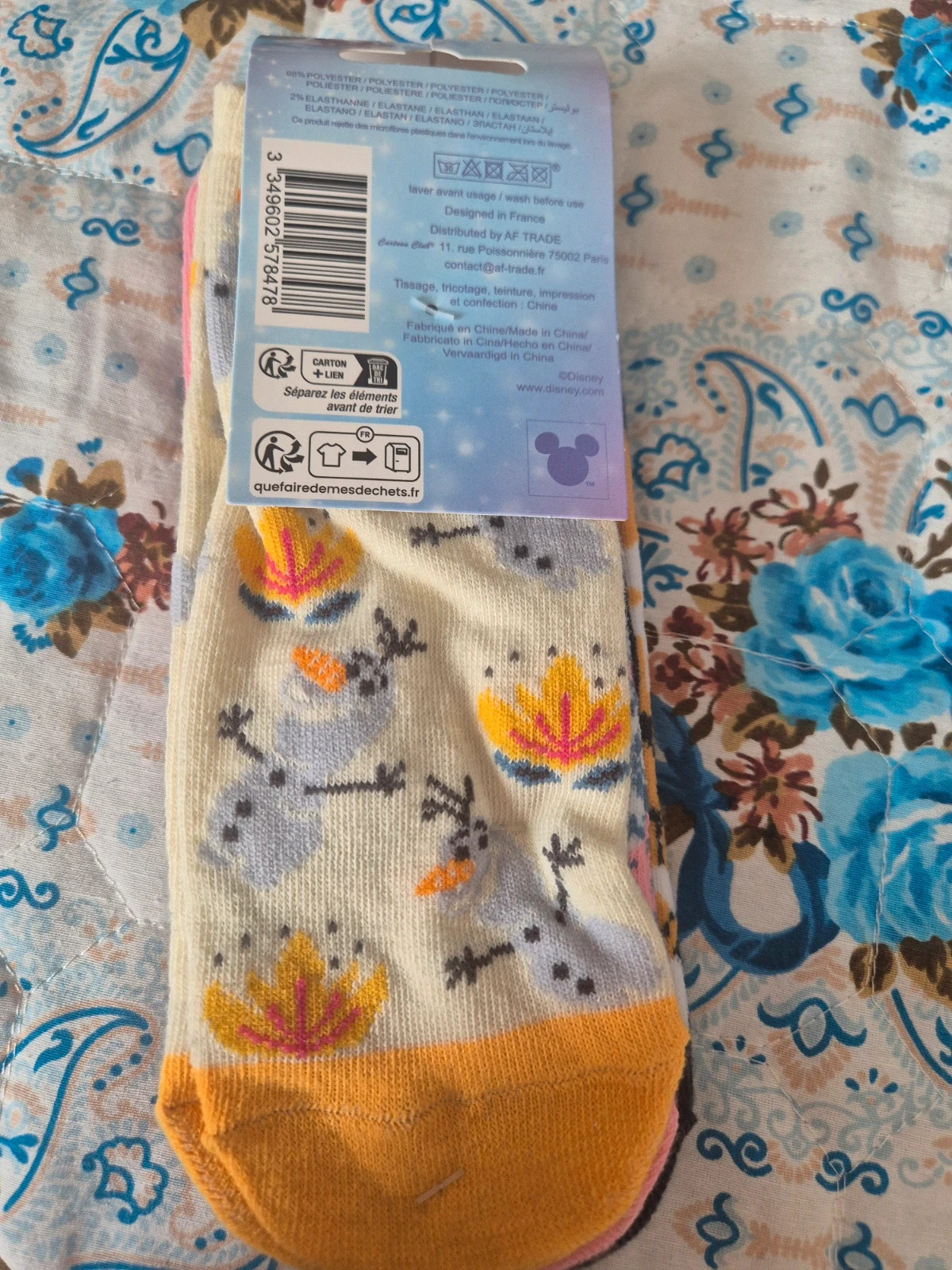 Lot de 3 socquettes reine des neiges – Frozen – taille 31-33 2