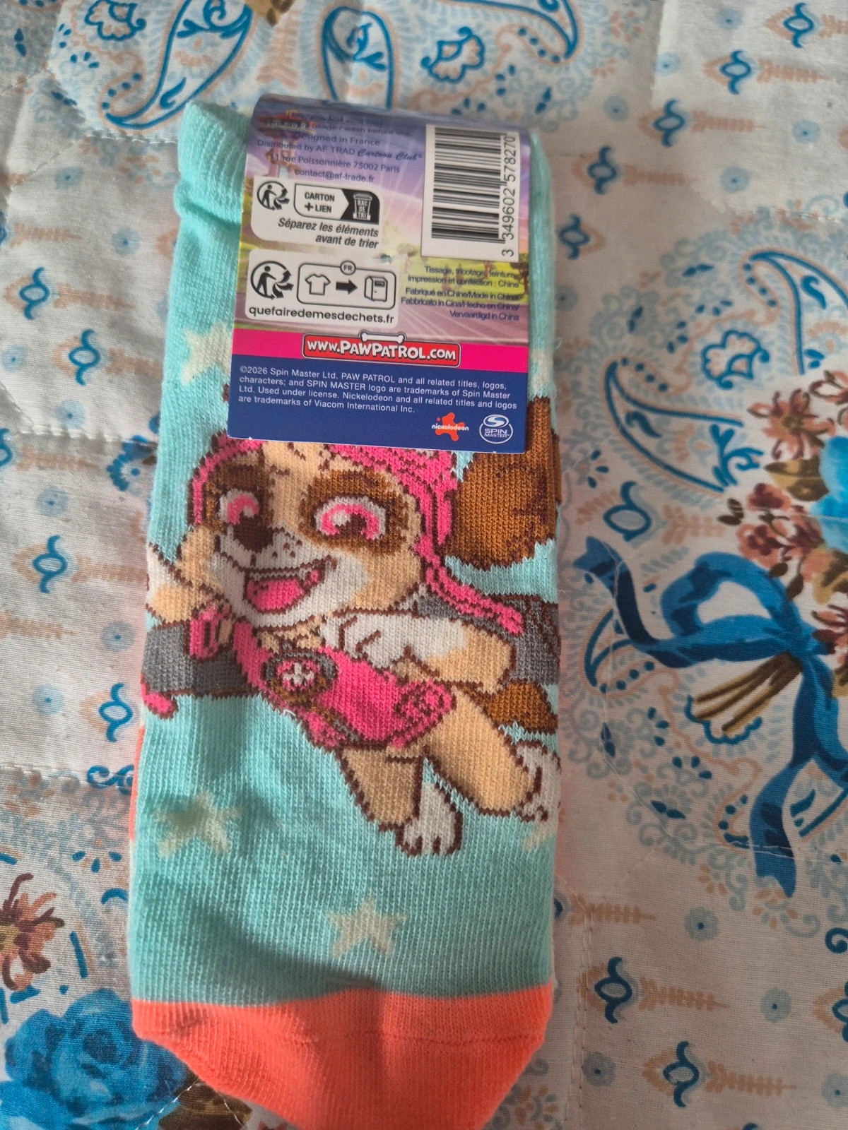 Lot 3 paire de chaussettes Pat' Patrouille – Paw Patrol – taille 31-33 2