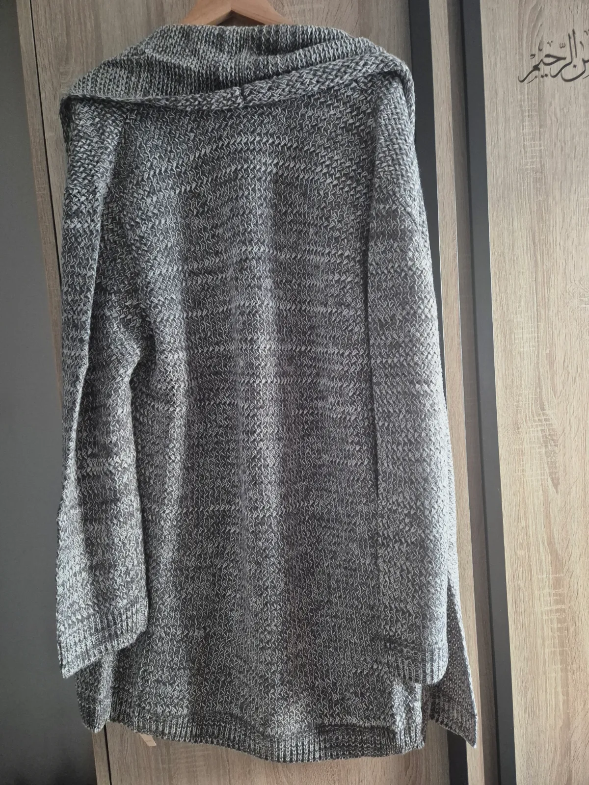 Gilet long en maille chiné gris – Bose – taille Taille unique 2