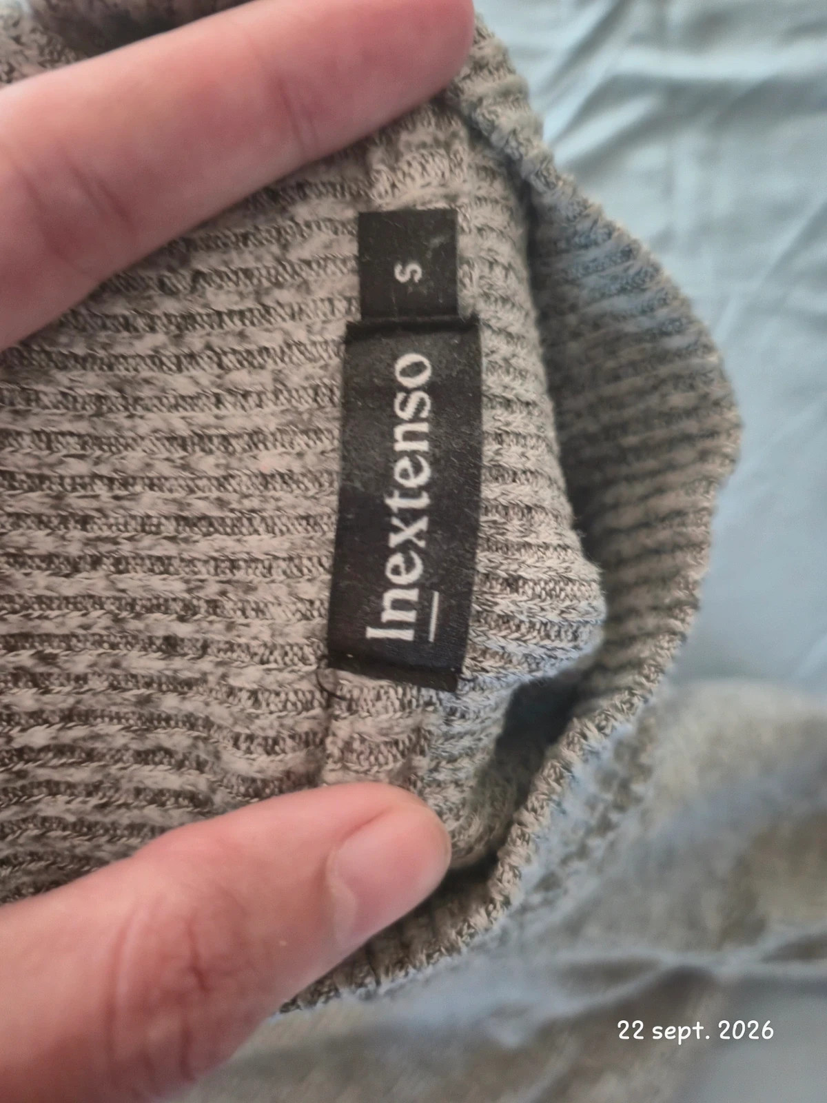 Pull avec petit col taille s couleur gris – In Extenso – taille S / 36 / 8 2