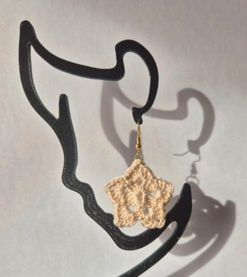 Boucles oreilles fleurs beige rosé-jamais porter – Handmade Beauty 2