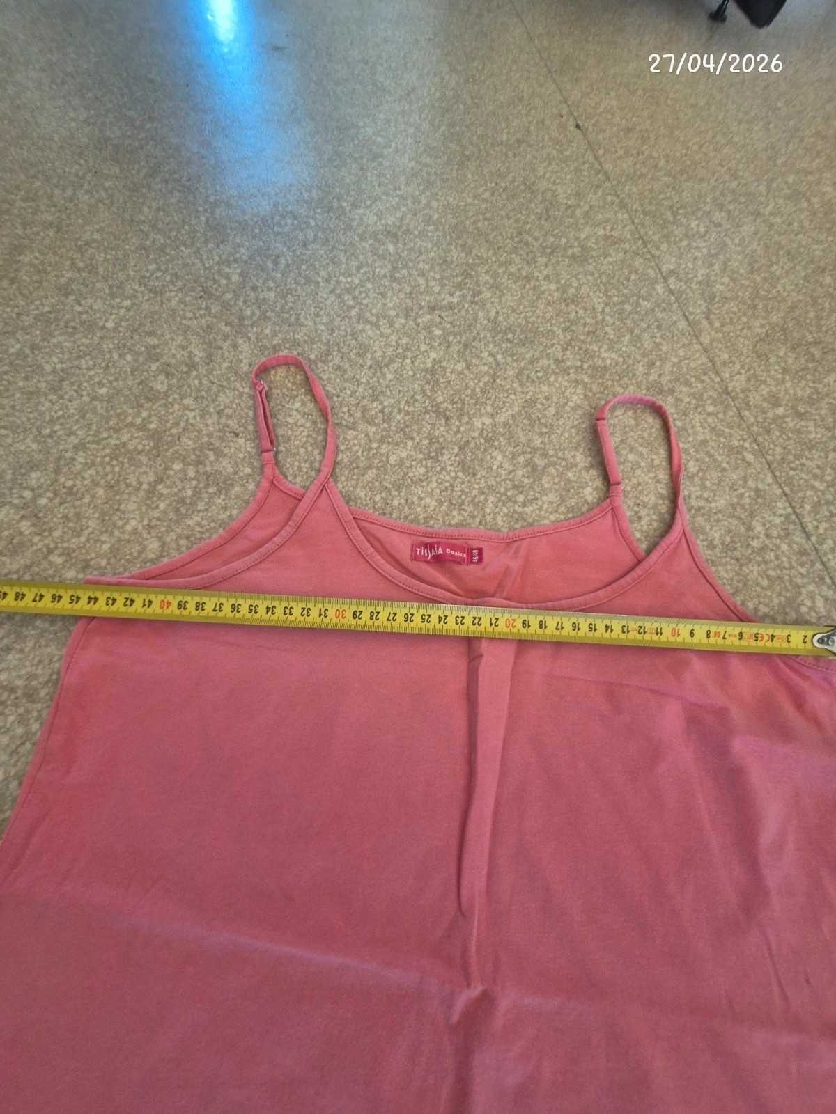Debardeur à bretelle grande taille rose 46/48 xxl – Tissaia Basics – taille XXL / 44 / 16 5