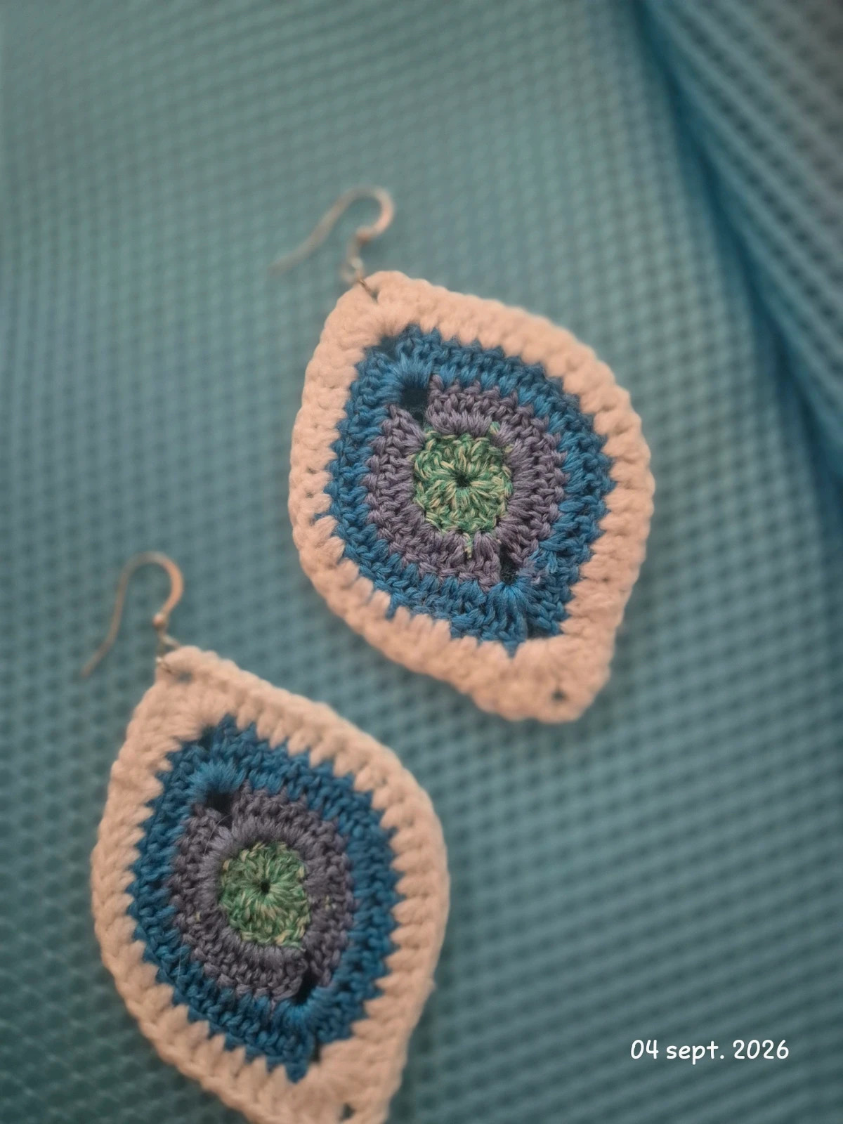 Boucles oreilles bleu/blanc – Vintage Chic 2