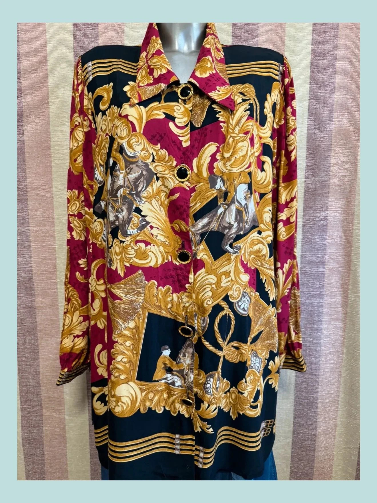 Camisa vintage estampada talla 56 🍀 – Vintage – taille 8XL / 56 / 28 2