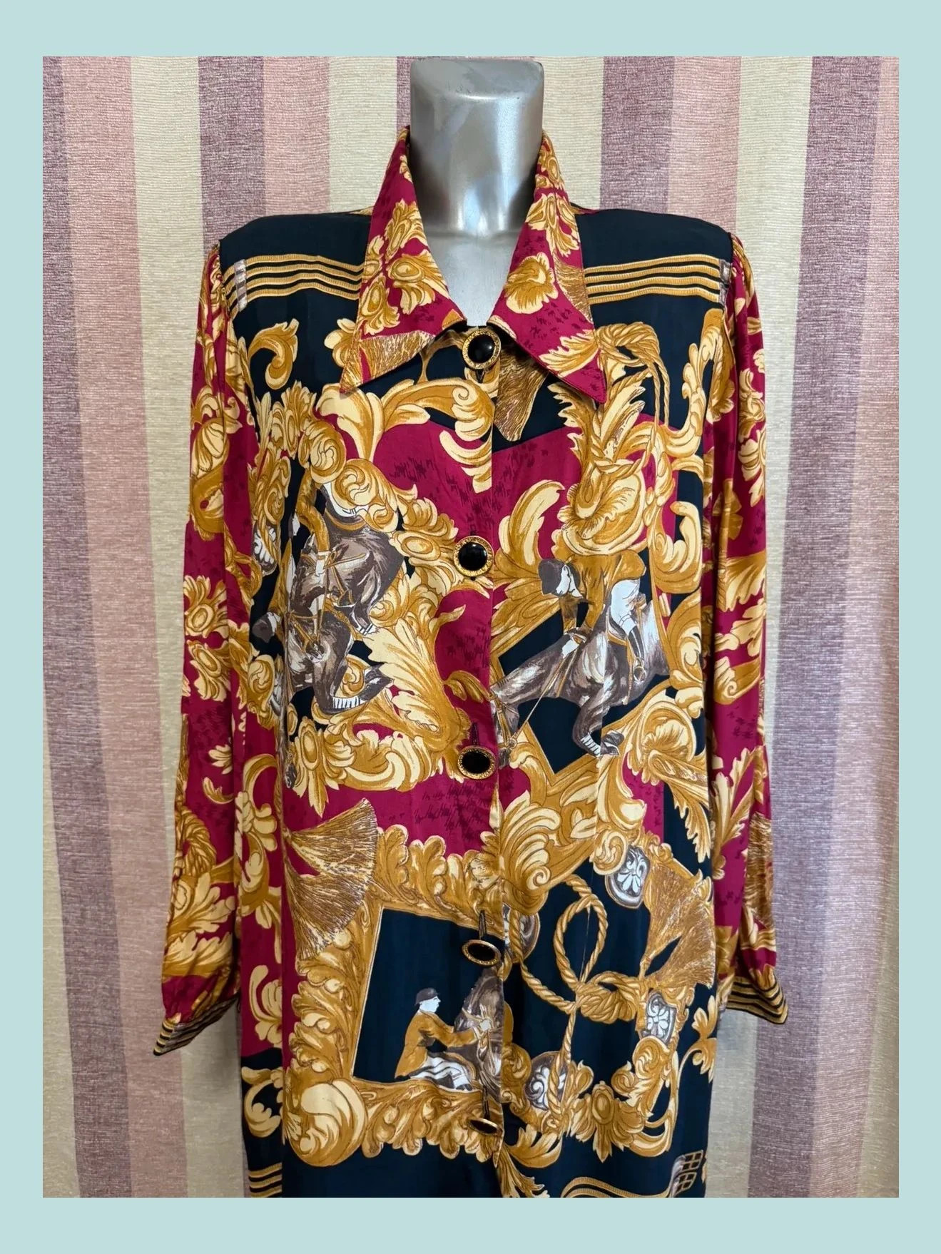Camisa vintage estampada talla 56 🍀 – Vintage – taille 8XL / 56 / 28 3