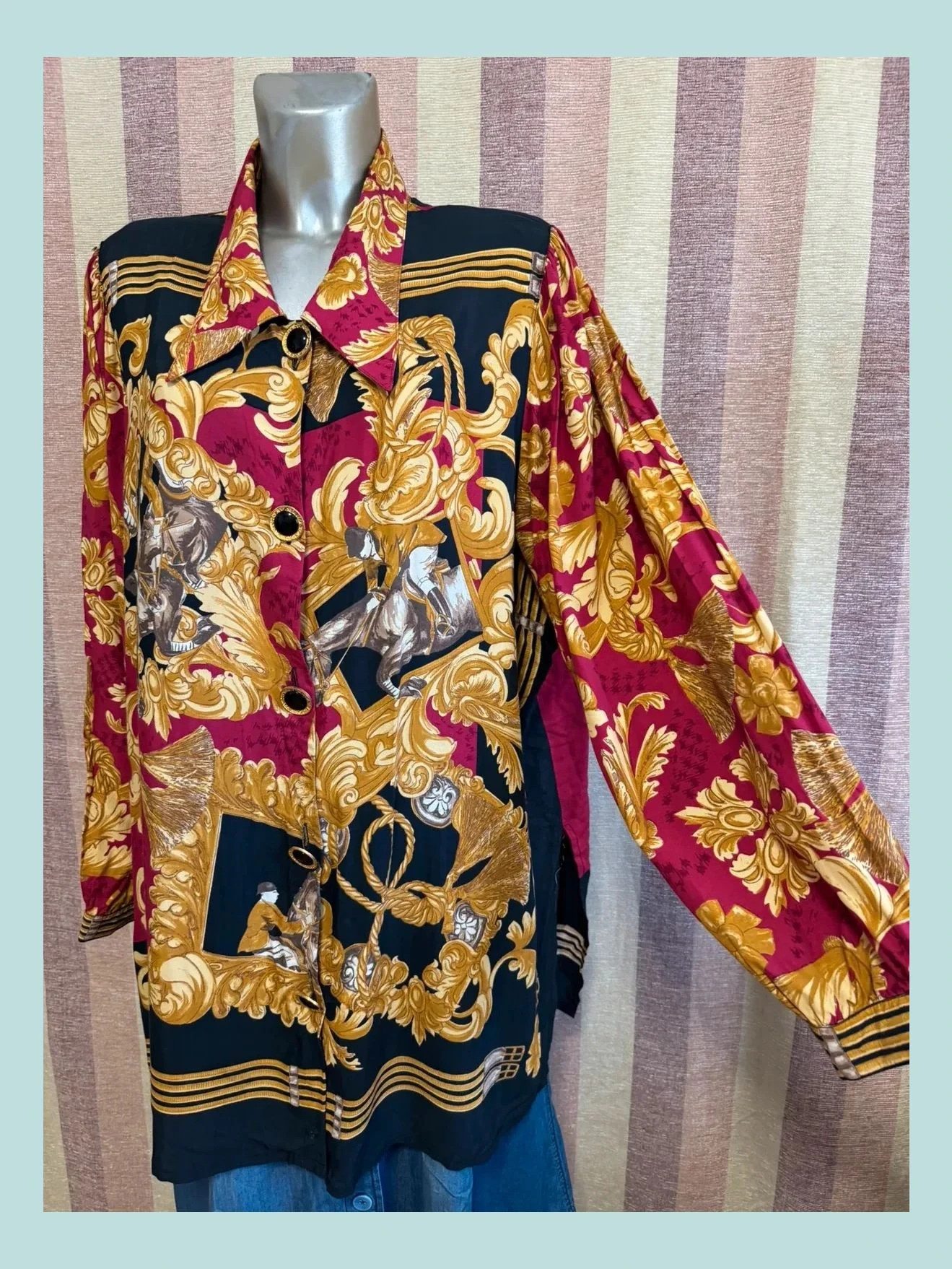 Camisa vintage estampada talla 56 🍀 – Vintage – taille 8XL / 56 / 28 4