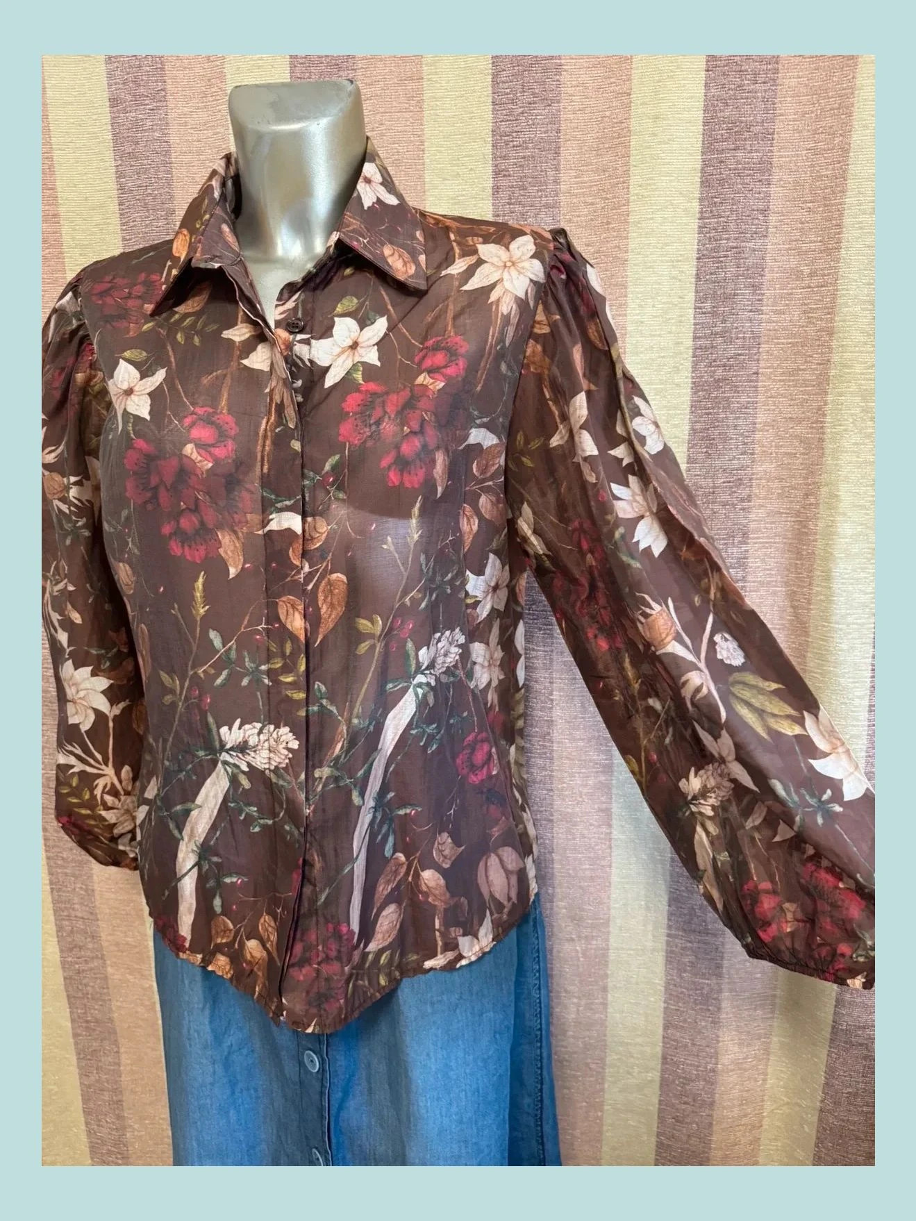 Blusa flores de vera jo talla S/M 🍀 – VERA JO – taille S / 36 / 8 4