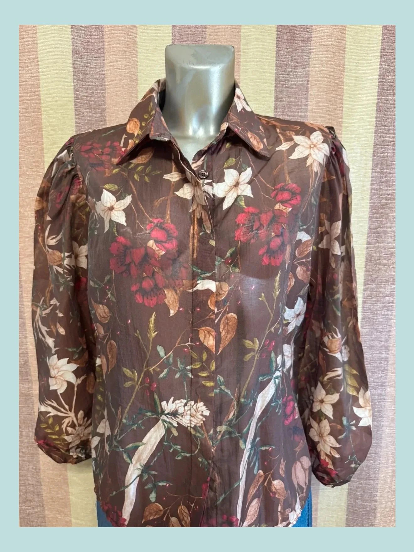 Blusa flores de vera jo talla S/M 🍀 – VERA JO – taille S / 36 / 8 3