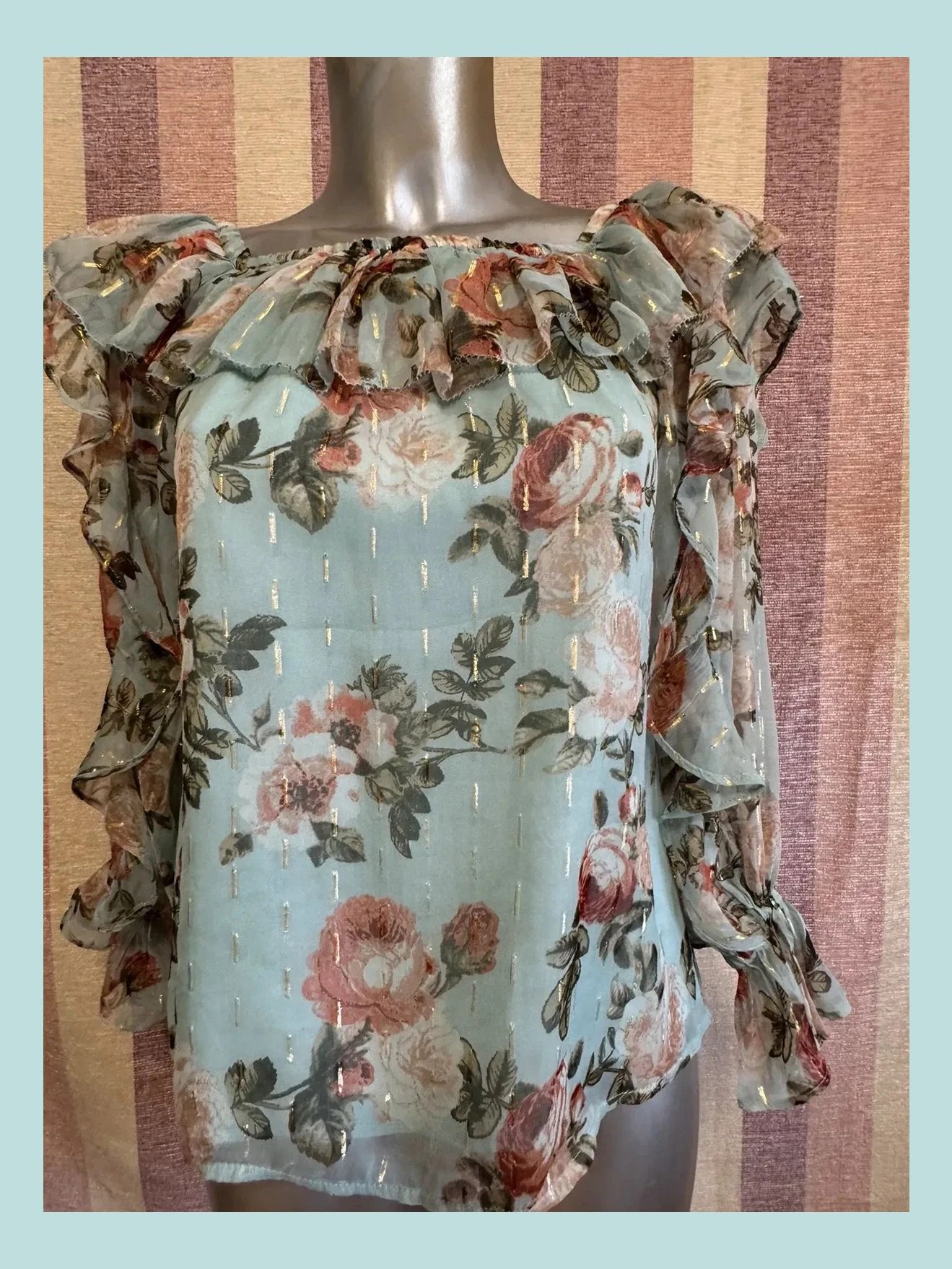 Blusa estampada flores marca River Island, talla 34 🍀 – River Island – taille XS / 34 / 6 2