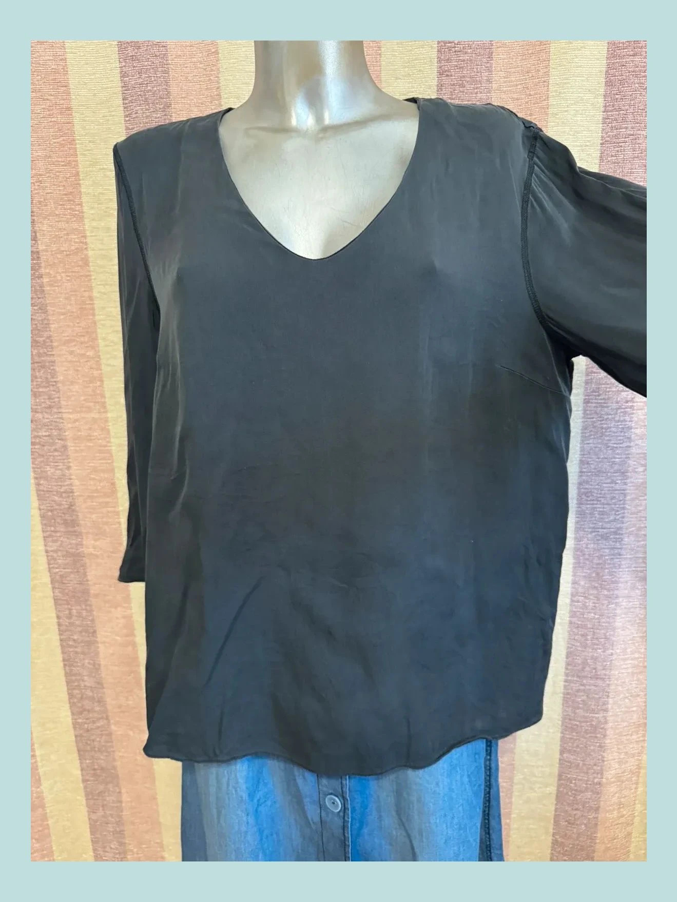 Blusa seda marca Ahlvar talla XL 🍀 – Ahlvar Gallery – taille XL / 42 / 14 4