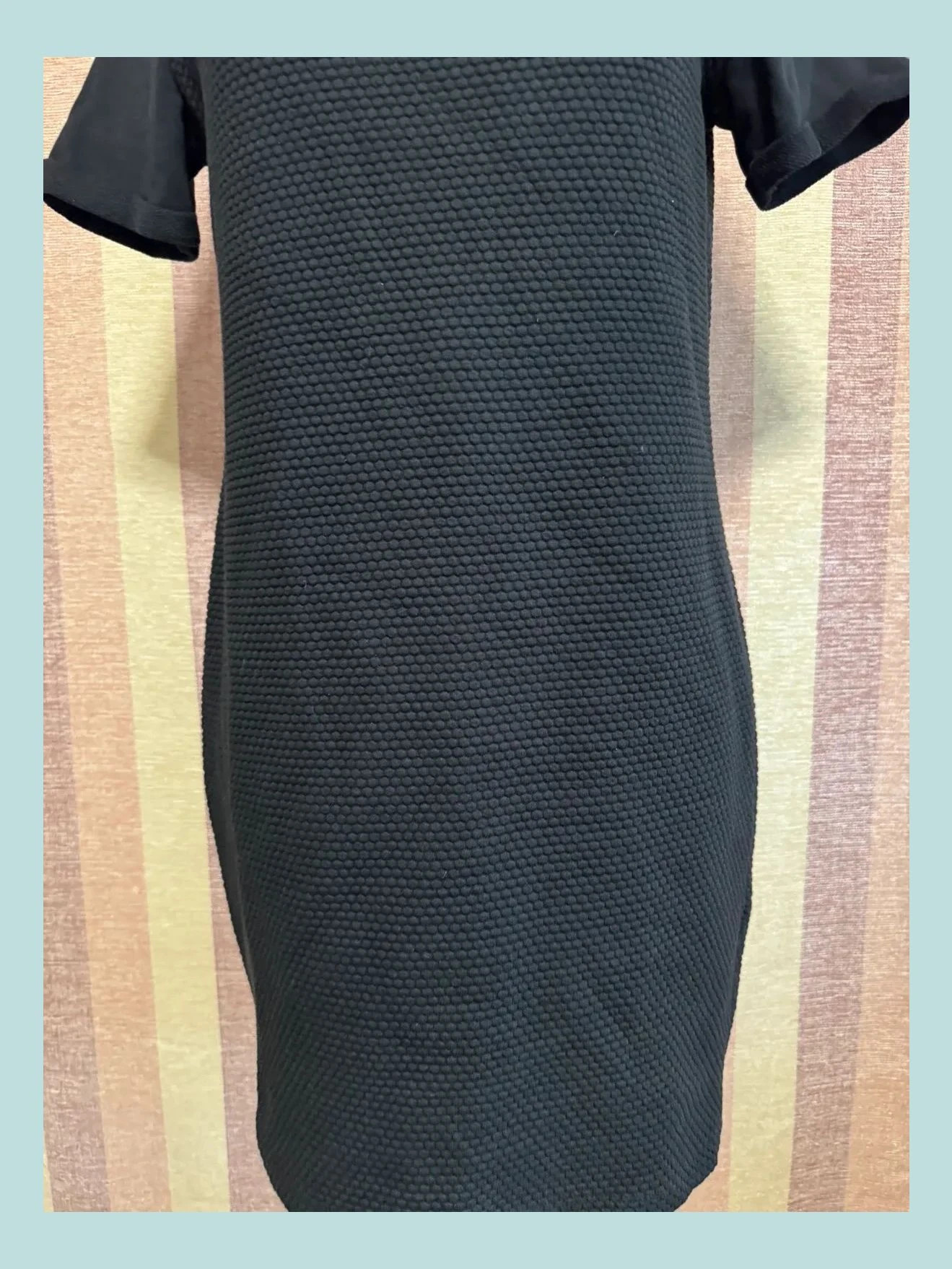Vestido negro tela con relieve, algodón, talla M 🍀 – DISTRIKT NØRREBRO – taille M / 38 / 10 2