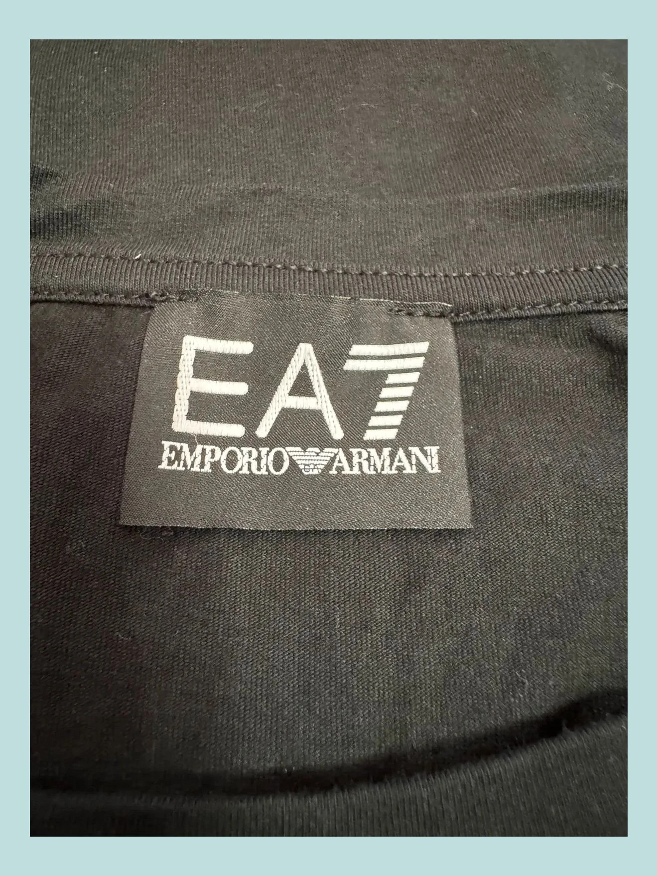 Camiseta oversize crop negra de armani talla XXS 🍀 – EA7 Emporio Armani – taille XXS / 32 / 4 4