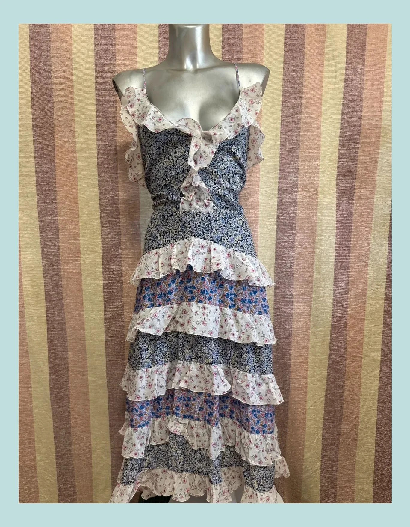 Vestido largo algodón de marca Maje , talla 40 🍀
