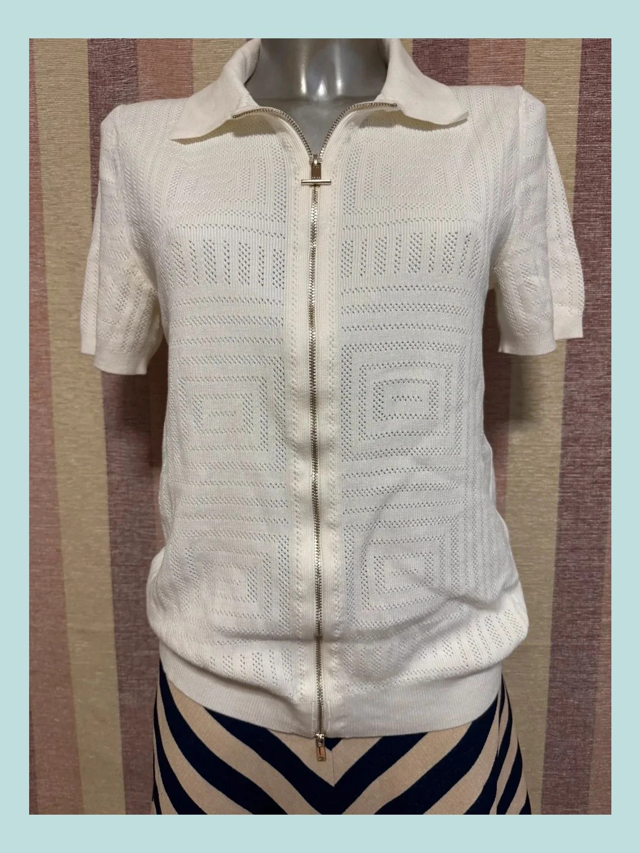 Blusa punto con cremallera marca Reiss , talla S 🍀 – Reiss – taille S / 36 / 8 2