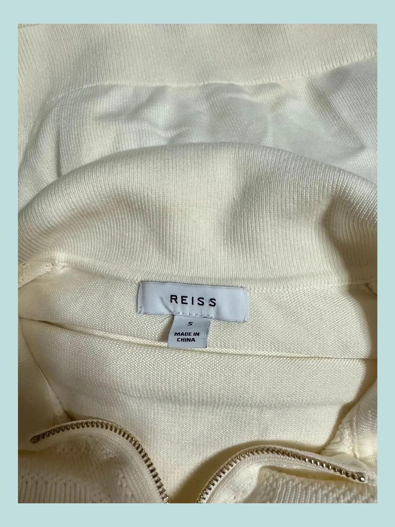 Blusa punto con cremallera marca Reiss , talla S 🍀 – Reiss – taille S / 36 / 8 5