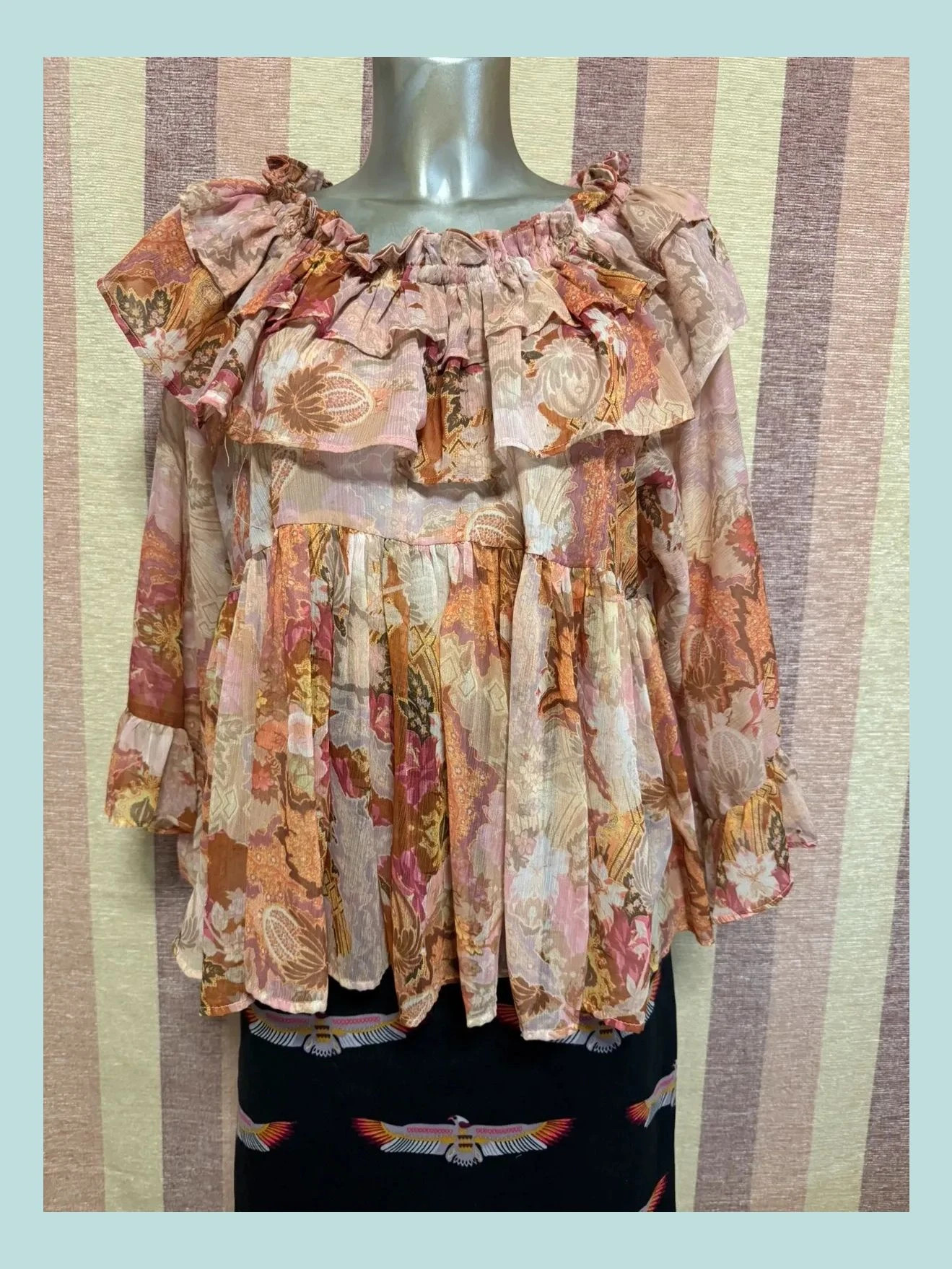 Blusa estampada con volantes de marca River island , talla 36 🍀 – River Island – taille M / 38 / 10 4