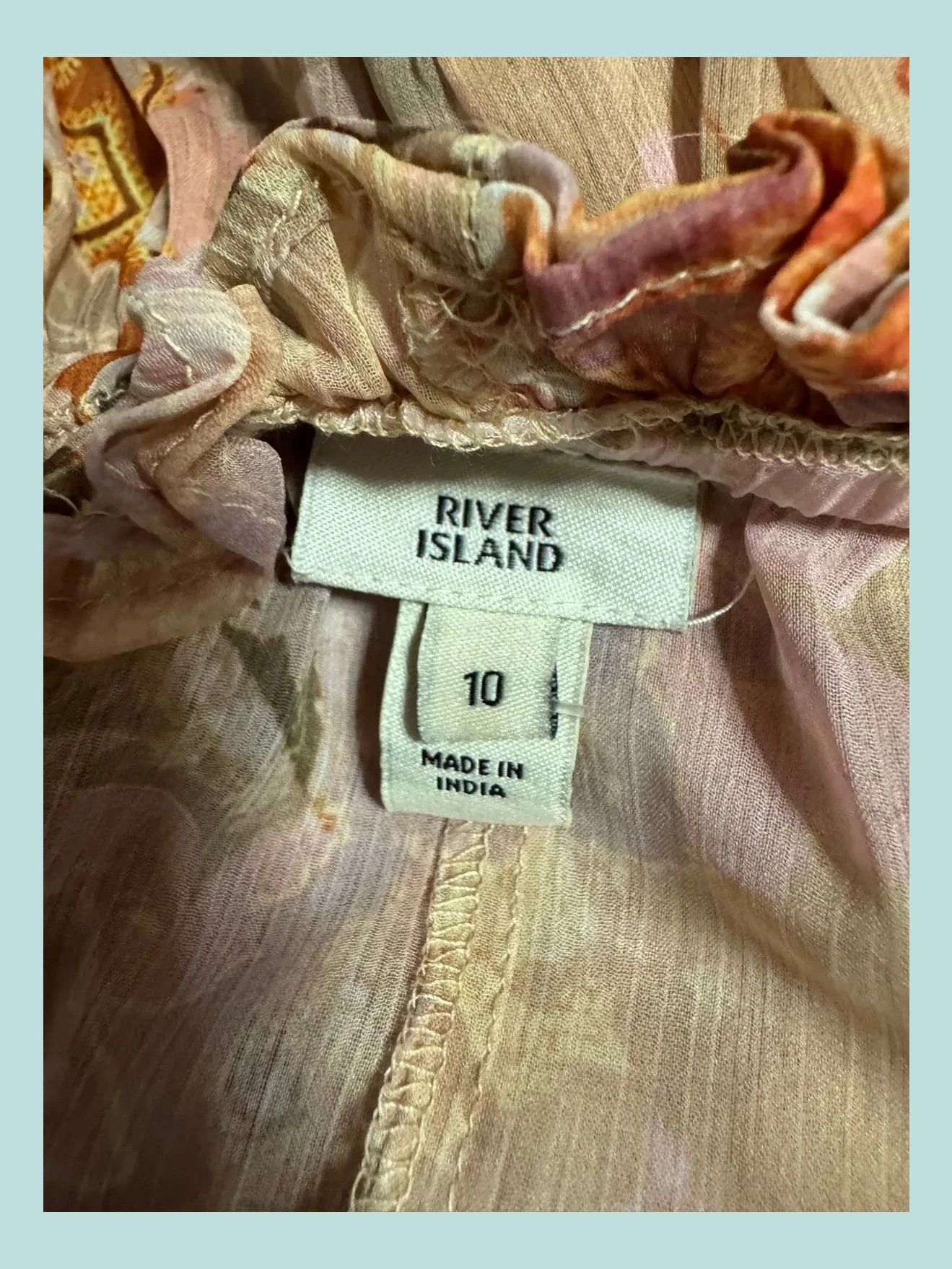 Blusa estampada con volantes de marca River island , talla 36 🍀 – River Island – taille M / 38 / 10 5