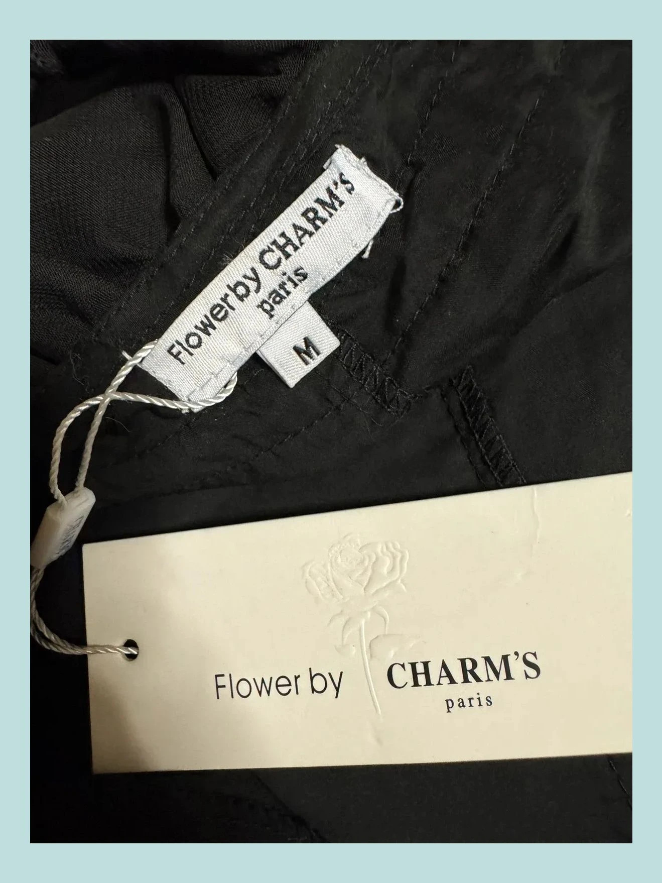 Blusa negra con volantes, talla M 🍀 – Flower by Charm's – taille M / 38 / 10 5